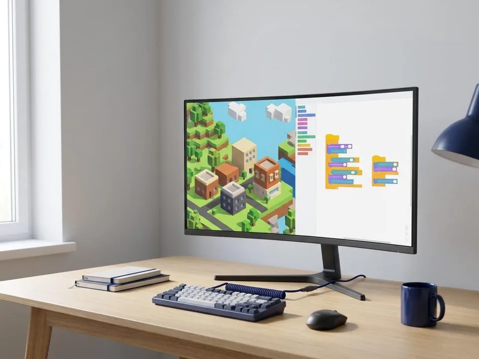 Minecraft創意編程課 課程大綱圖片：遊戲化編程、紅石互動裝置與專案實戰的分級學習路線示意