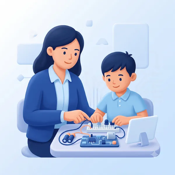 教學優勢：導師指導學生動手實作STEM課程
